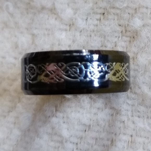 Other - Celtic Ring Black & Silver Stainless Steel!